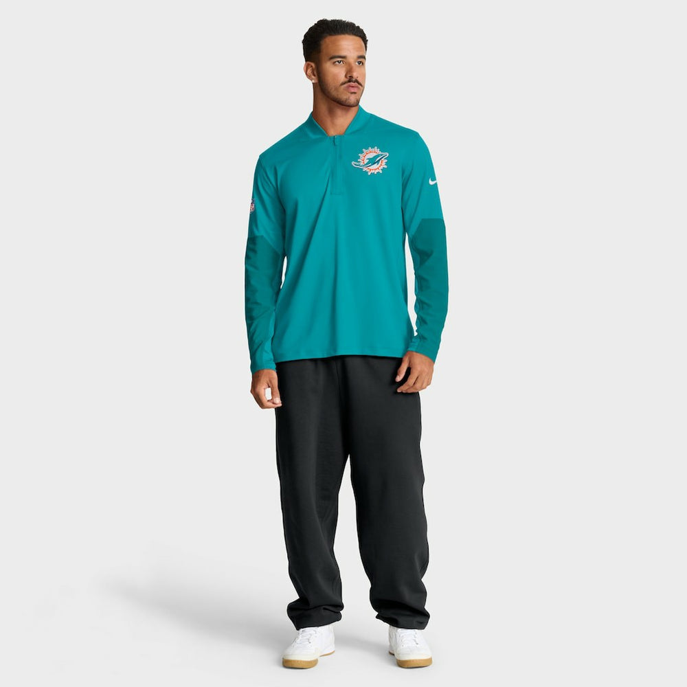 Miami Dolphins Sideline Dri-FIT Half-Zip Pullover - Aqua | Nike on sale