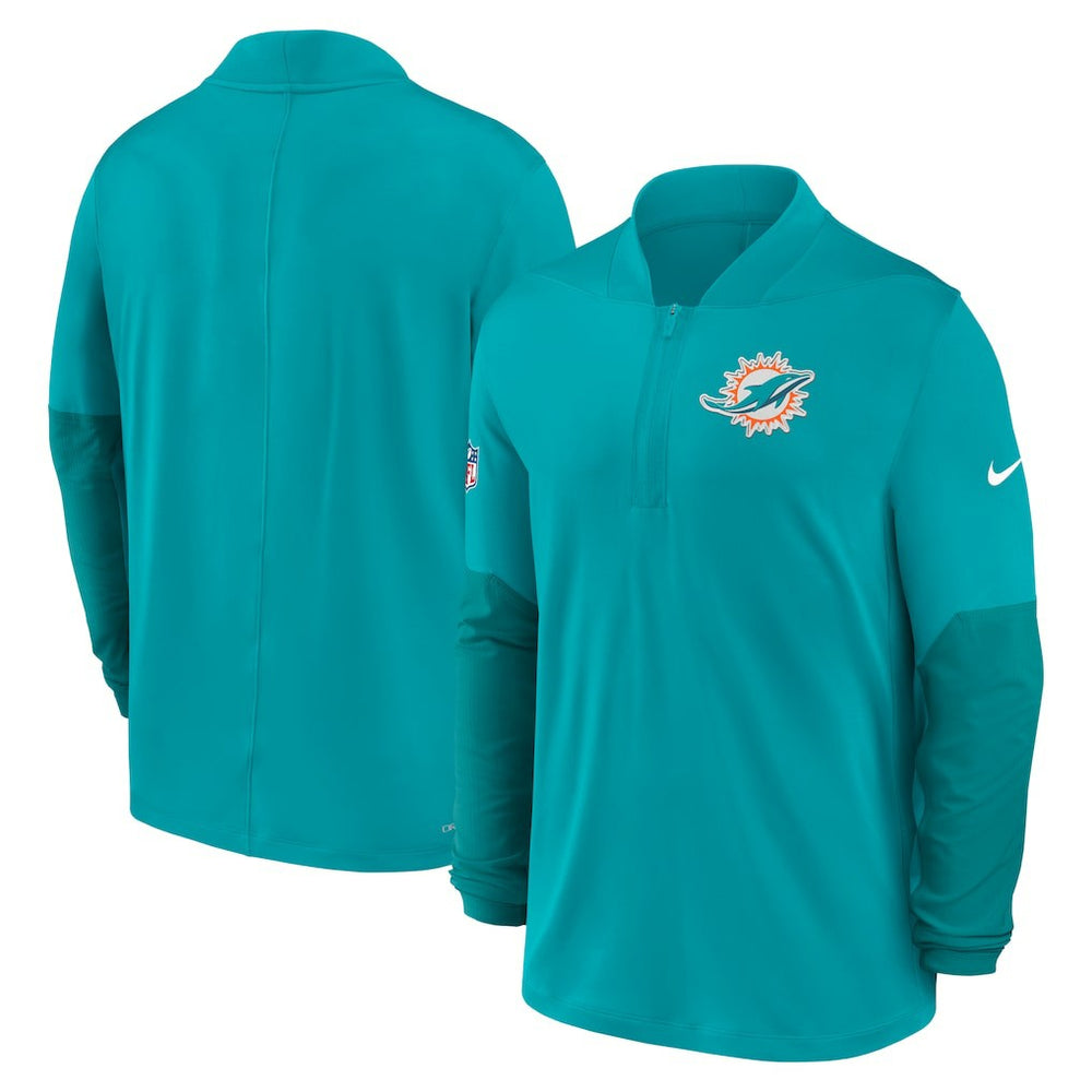 Miami Dolphins Sideline Dri-FIT Half-Zip Pullover - Aqua | Nike on sale