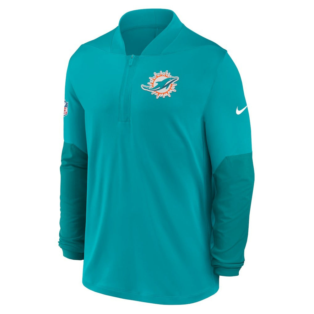 Miami Dolphins Sideline Dri-FIT Half-Zip Pullover - Aqua | Nike on sale