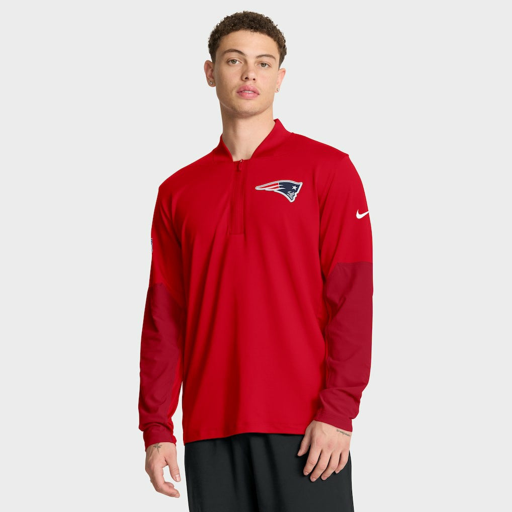 New England Patriots Sideline Dri-FIT Half-Zip Pullover - Red | Nike online