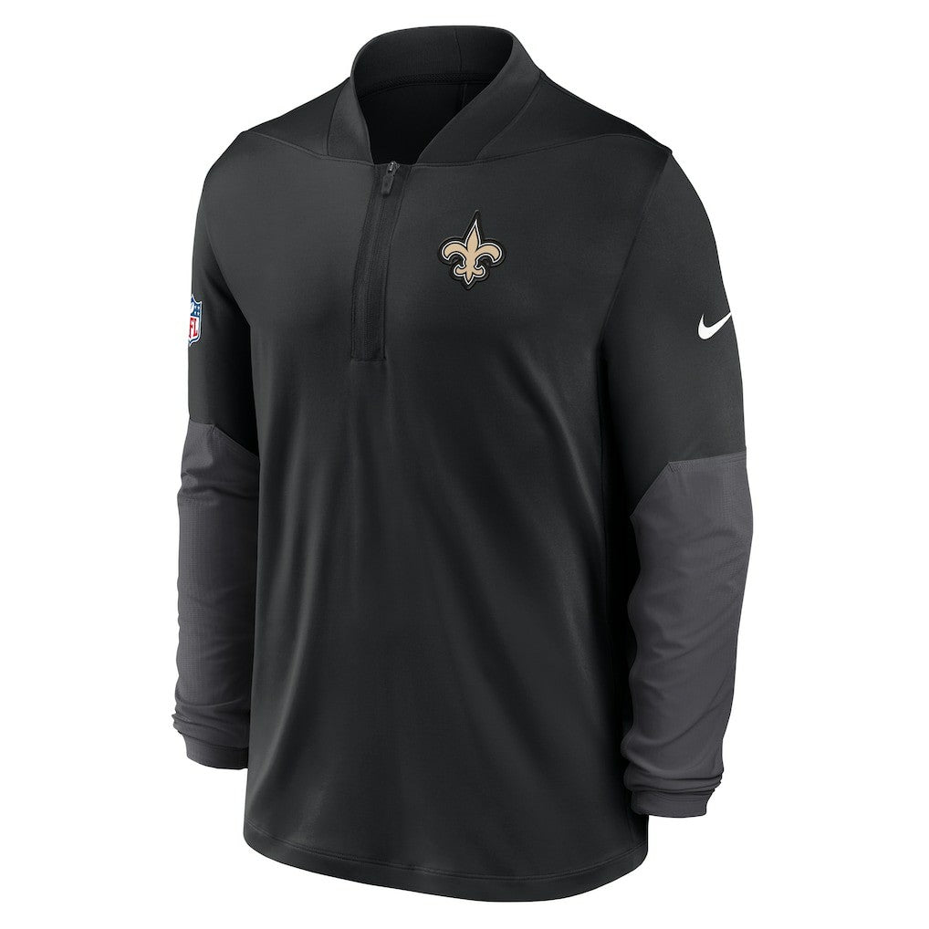 New Orleans Saints Sideline Dri-FIT Half-Zip Pullover - Black | Nike for sale