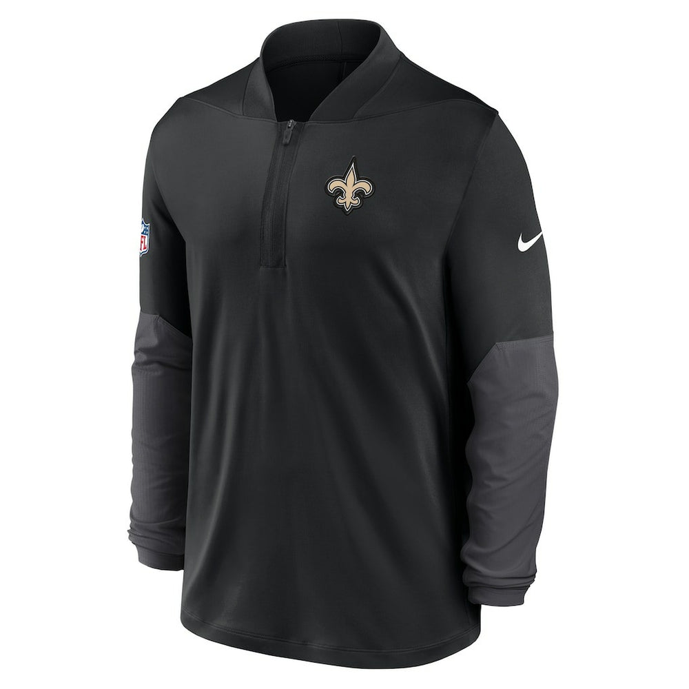 New Orleans Saints Sideline Dri-FIT Half-Zip Pullover - Black | Nike for sale