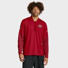 San Francisco 49ers Sideline Dri-FIT Half-Zip Pullover - Scarlet | Nike on sale