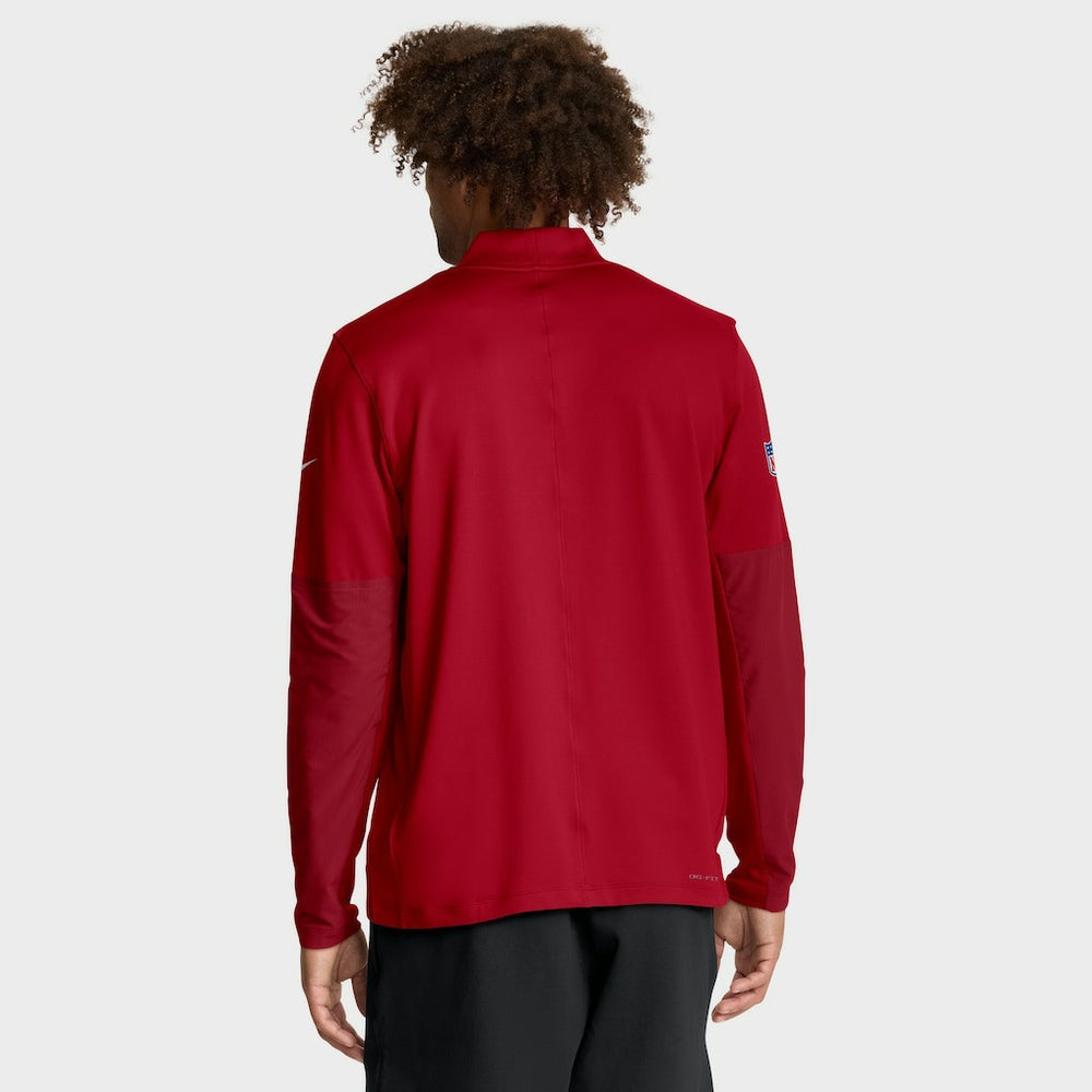 San Francisco 49ers Sideline Dri-FIT Half-Zip Pullover - Scarlet | Nike on sale