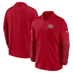 San Francisco 49ers Sideline Dri-FIT Half-Zip Pullover - Scarlet | Nike on sale