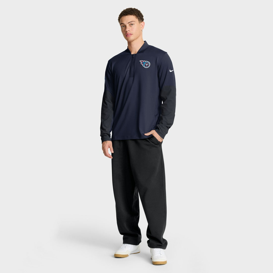 Tennessee Titans Sideline Dri-FIT Half-Zip Pullover - Navy | Nike outlet