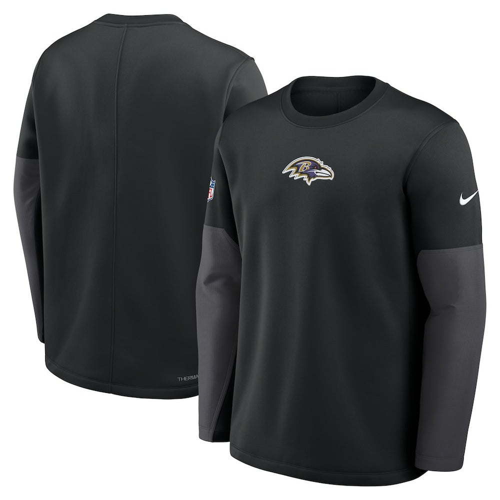Baltimore Ravens Sideline Coach Therma-FIT Long Sleeve T-Shirt - Black | Nike on sale
