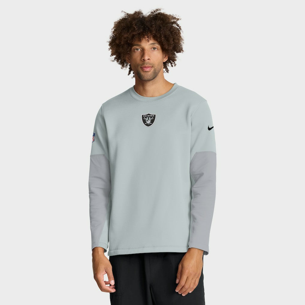 Las Vegas Raiders Sideline Coach Therma-FIT Long Sleeve T-Shirt - Silver | Nike on sale