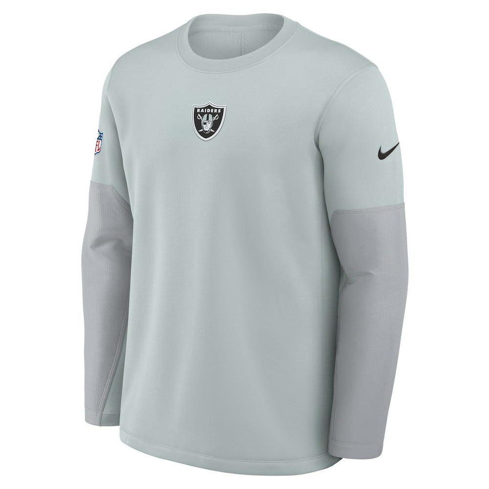 Las Vegas Raiders Sideline Coach Therma-FIT Long Sleeve T-Shirt - Silver | Nike on sale