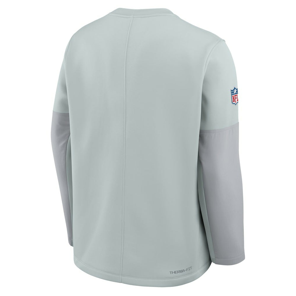 Las Vegas Raiders Sideline Coach Therma-FIT Long Sleeve T-Shirt - Silver | Nike on sale