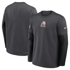 Cleveland Browns Sideline Coach Therma-FIT Long Sleeve T-Shirt - Anthracite | Nike outlet