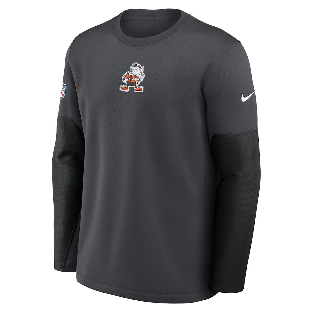 Cleveland Browns Sideline Coach Therma-FIT Long Sleeve T-Shirt - Anthracite | Nike outlet