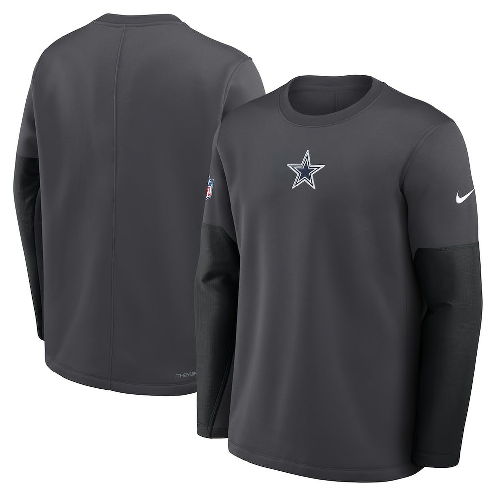 Dallas Cowboys Sideline Coach Therma-FIT Long Sleeve T-Shirt - Anthracite | Nike outlet