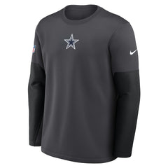 Dallas Cowboys Sideline Coach Therma-FIT Long Sleeve T-Shirt - Anthracite | Nike outlet