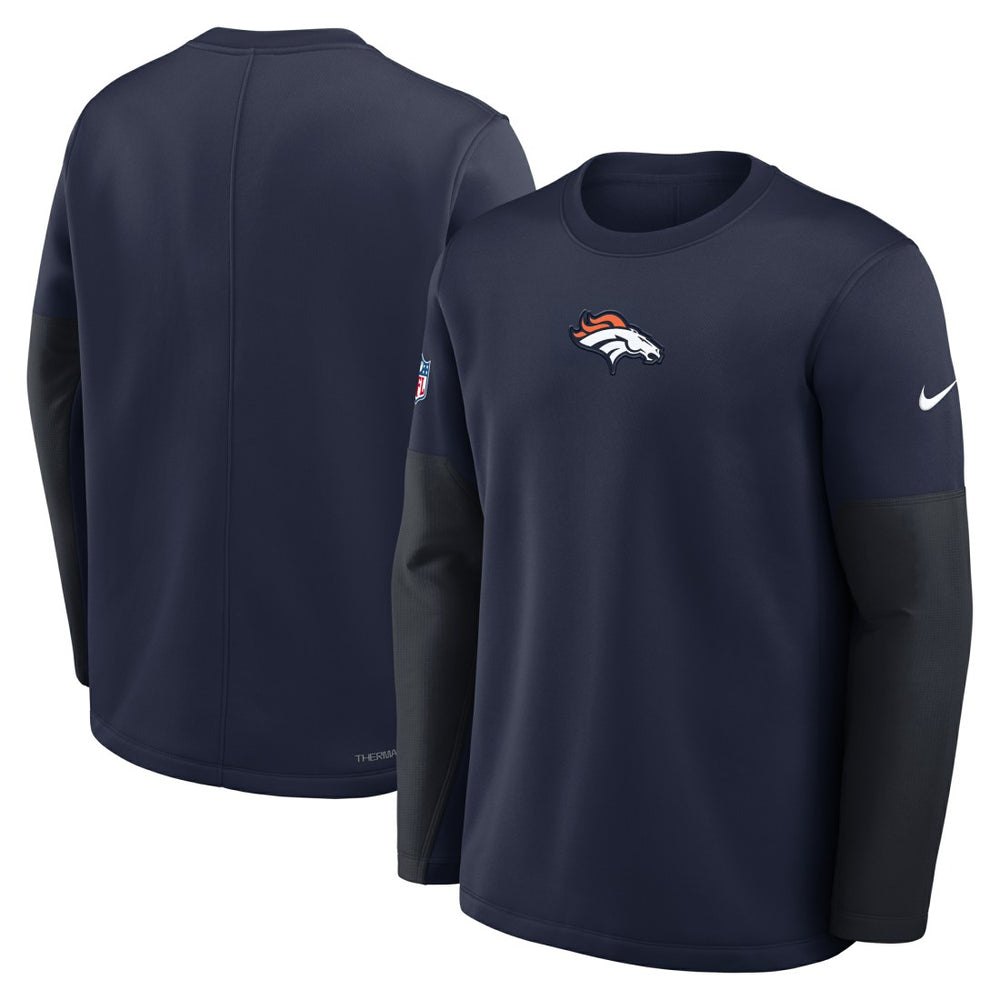 Denver Broncos Sideline Coach Therma-FIT Long Sleeve T-Shirt - Navy | Nike online