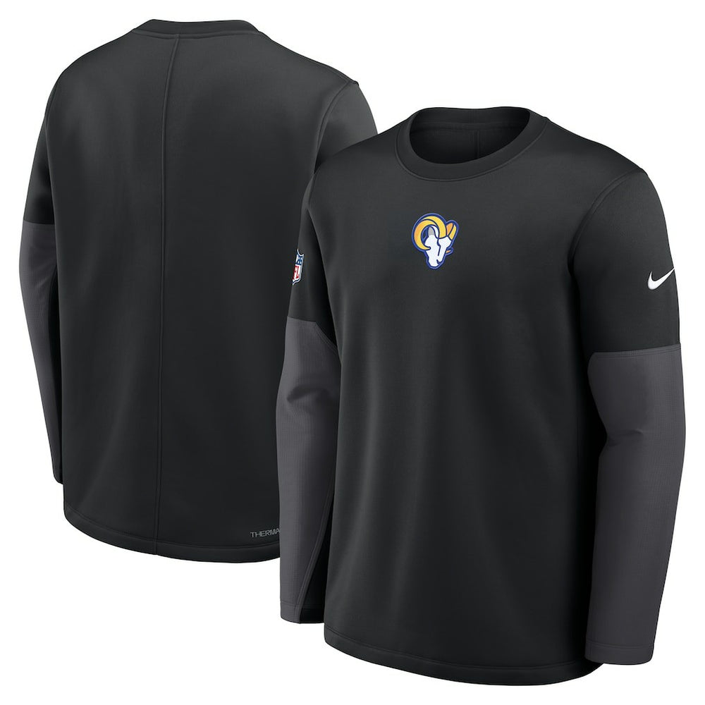 Los Angeles Rams Sideline Coach Therma-FIT Long Sleeve T-Shirt - Black | Nike for sale