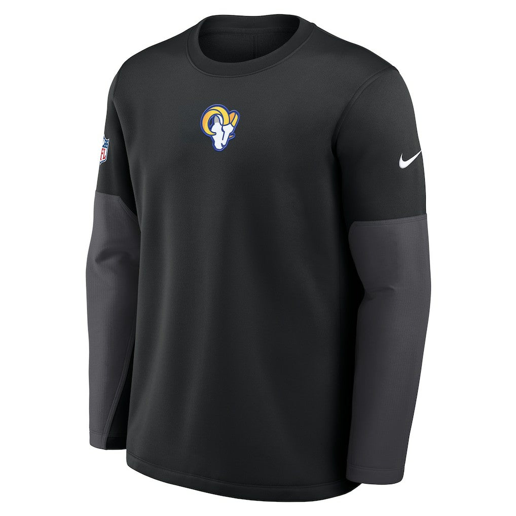 Los Angeles Rams Sideline Coach Therma-FIT Long Sleeve T-Shirt - Black | Nike for sale