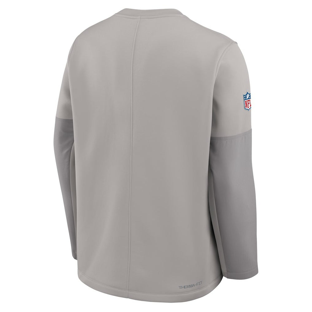 Miami Dolphins Sideline Coach Therma-FIT Long Sleeve T-Shirt - Gray | Nike for sale