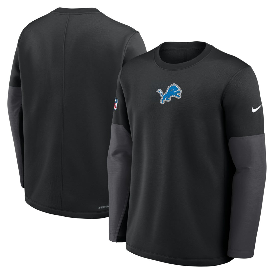 Detroit Lions Sideline Coach Therma-FIT Long Sleeve T-Shirt - Black | Nike discount