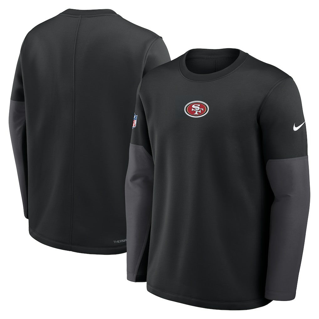 San Francisco 49ers Sideline Coach Therma-FIT Long Sleeve T-Shirt - Black | Nike sale
