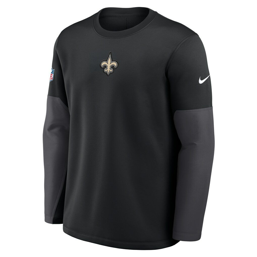 New Orleans Saints Sideline Coach Therma-FIT Long Sleeve T-Shirt - Black | Nike outlet