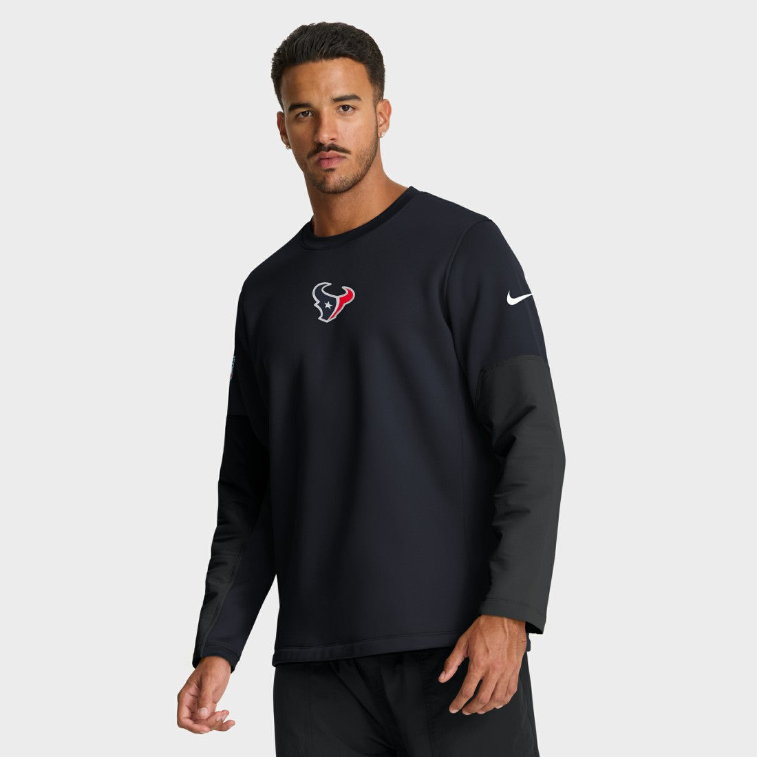 Houston Texans Sideline Coach Therma-FIT Long Sleeve T-Shirt - Navy | Nike for sale