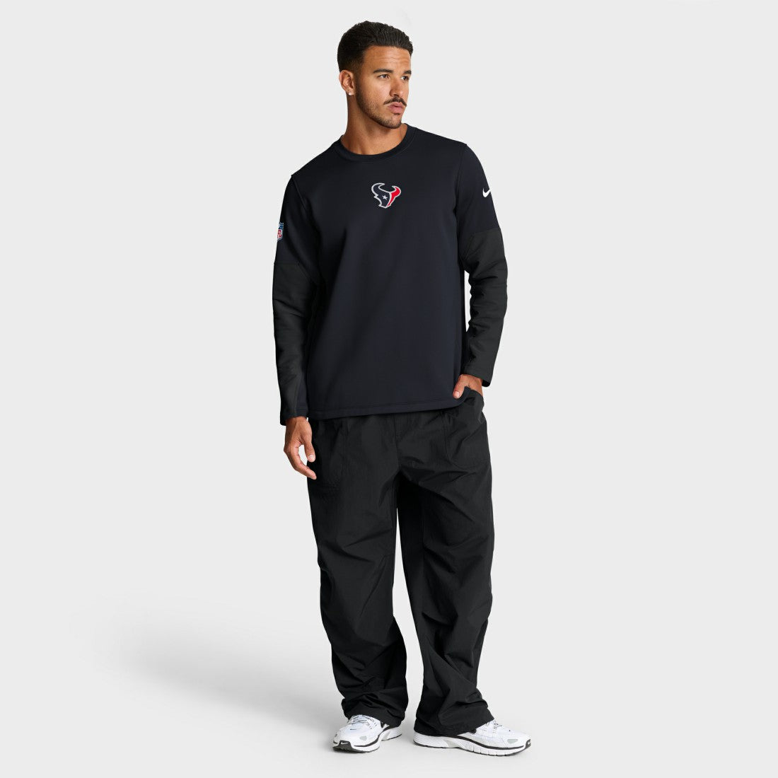 Houston Texans Sideline Coach Therma-FIT Long Sleeve T-Shirt - Navy | Nike for sale