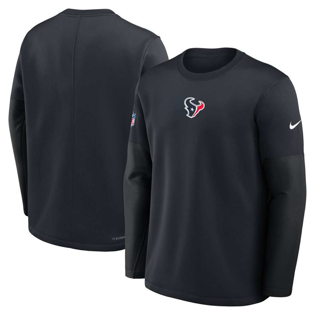 Houston Texans Sideline Coach Therma-FIT Long Sleeve T-Shirt - Navy | Nike for sale