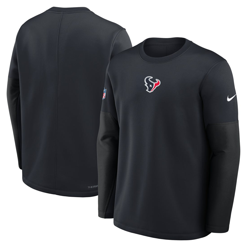Houston Texans Sideline Coach Therma-FIT Long Sleeve T-Shirt - Navy | Nike for sale