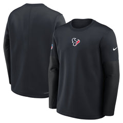 Houston Texans Sideline Coach Therma-FIT Long Sleeve T-Shirt - Navy | Nike for sale