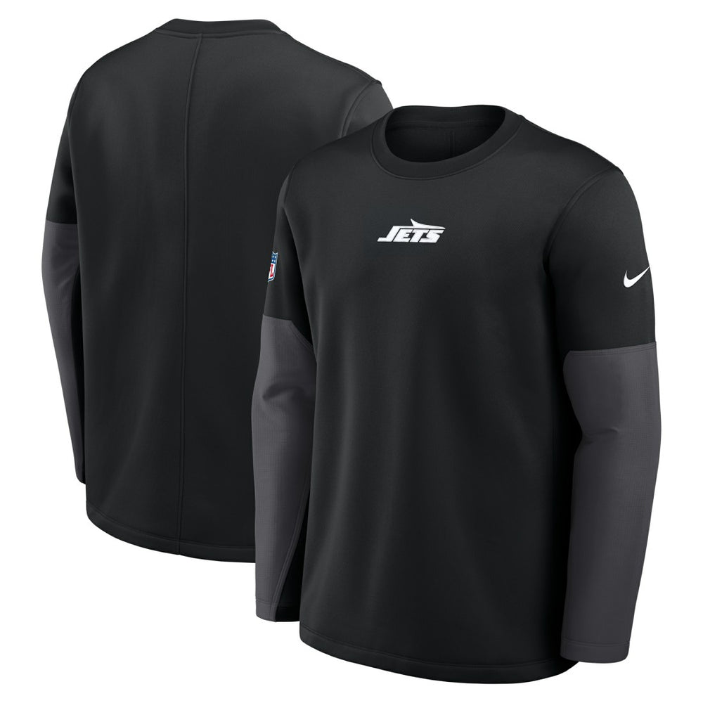 New York Jets Sideline Coach Therma-FIT Long Sleeve T-Shirt - Black | Nike outlet