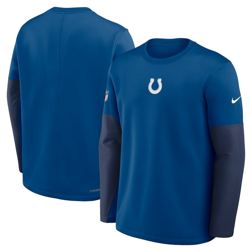 Indianapolis Colts Sideline Coach Therma-FIT Long Sleeve T-Shirt - Royal | Nike for sale