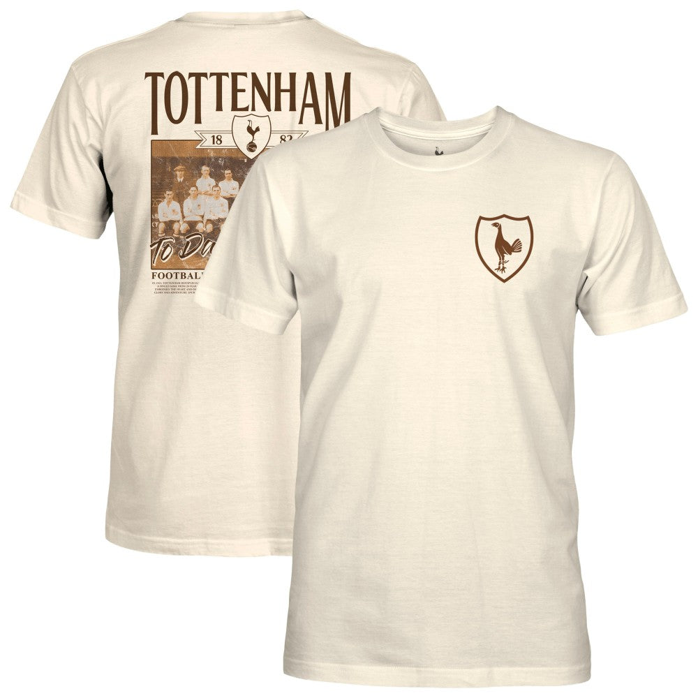 Tottenham Hotspur 1863FC Vintage Photo T-Shirt - Cream sale