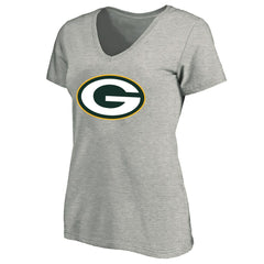 Green Bay Packers Women's Plus Size V-Neck T-Shirt - Heather Gray online