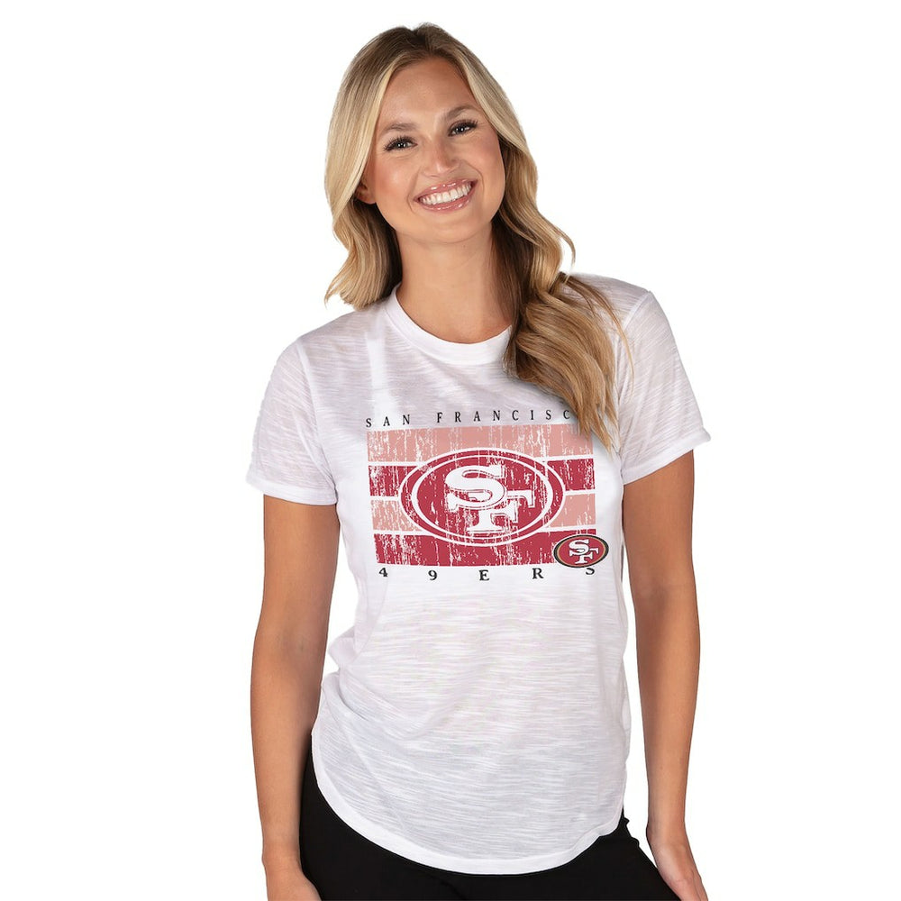 San Francisco 49ers Concepts Sport Women's Infuse Lightweight Slub Knit Top - White on sale