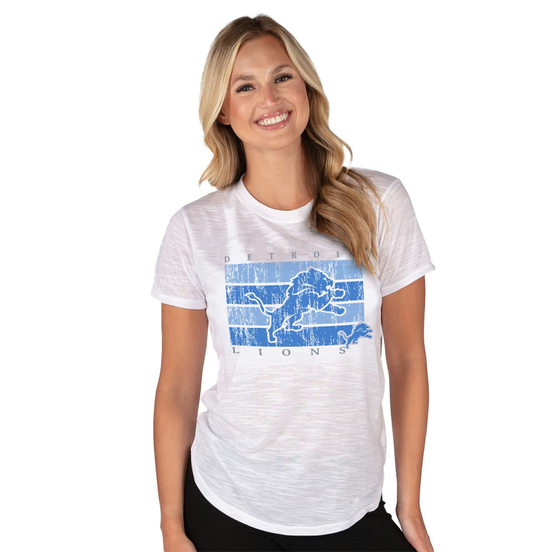 Detroit Lions Concepts Sport Women's Infuse Lightweight Slub Knit Top - White discount