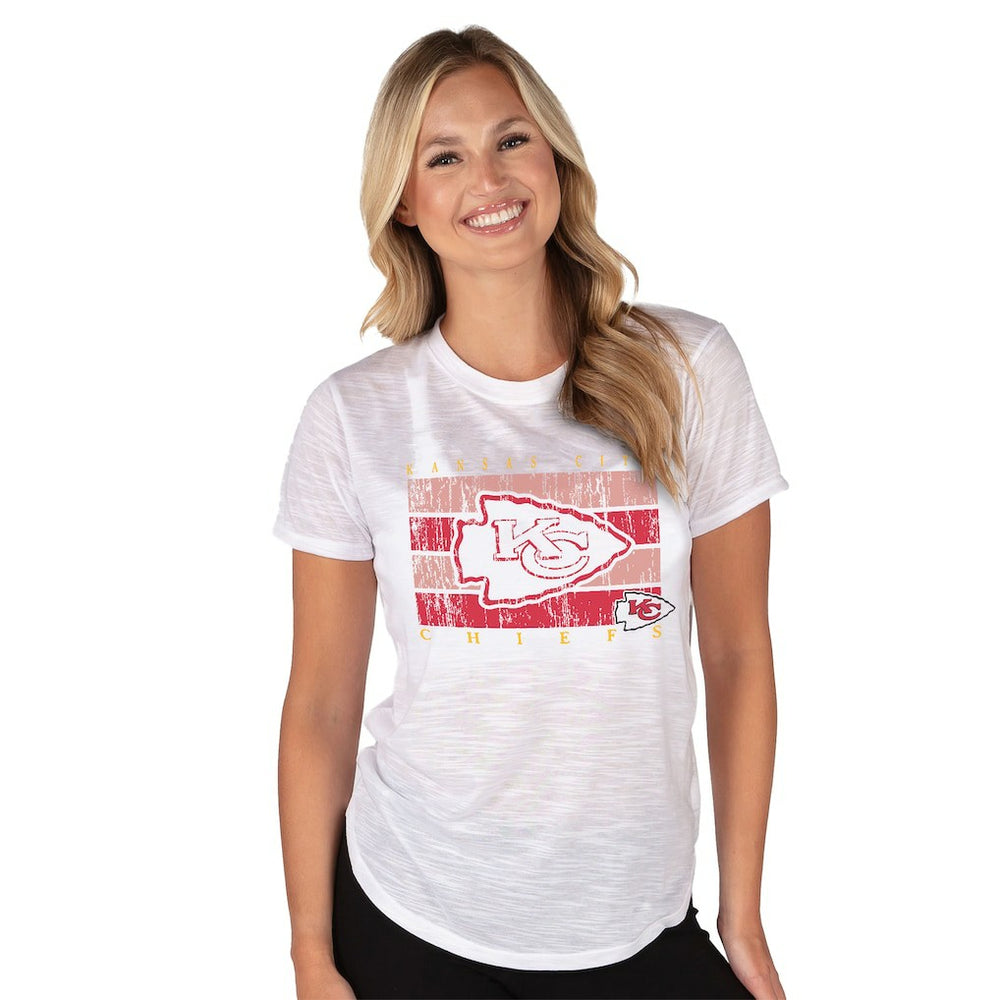 Kansas City Chiefs Concepts Sport Women's Infuse Lightweight Slub Knit Top - White for sale
