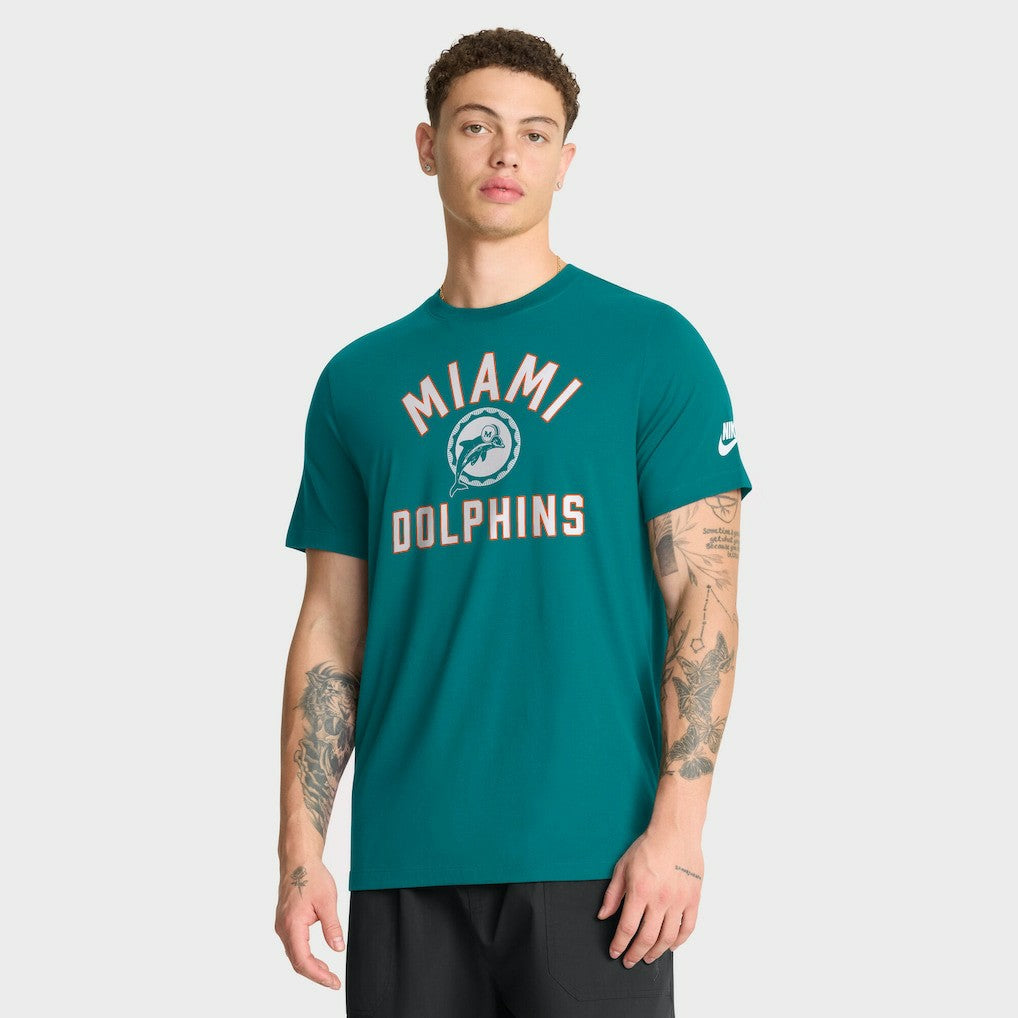 Miami Dolphins Favorable Timeline Tri-Blend T-Shirt - Aqua | Nike for sale