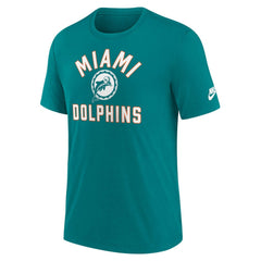 Miami Dolphins Favorable Timeline Tri-Blend T-Shirt - Aqua | Nike for sale