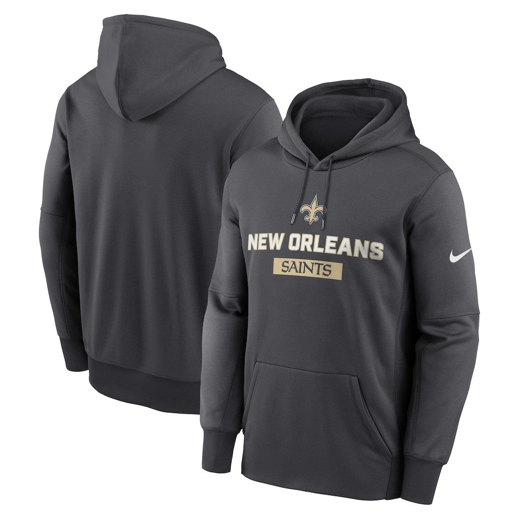 New Orleans Saints Toss Sweep Performance Pullover Hoodie - Anthracite | Nike on sale