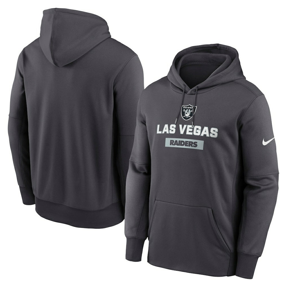 Las Vegas Raiders Toss Sweep Performance Pullover Hoodie - Anthracite | Nike for sale