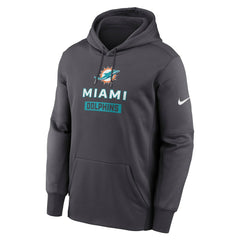 Miami Dolphins Toss Sweep Performance Pullover Hoodie - Anthracite | Nike online