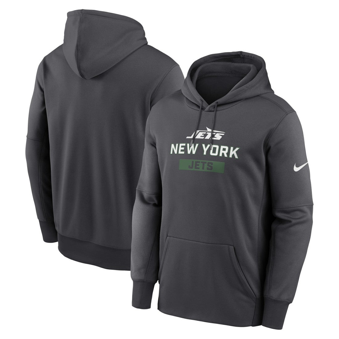New York Jets Toss Sweep Performance Pullover Hoodie - Anthracite | Nike outlet
