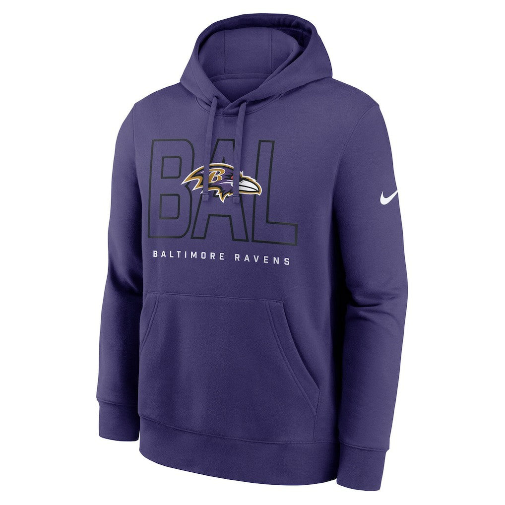Baltimore Ravens Busted Play Club Fleece Pullover Hoodie - Purple | Nike for sale
