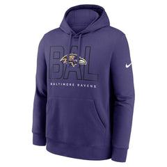 Baltimore Ravens Busted Play Club Fleece Pullover Hoodie - Purple | Nike for sale