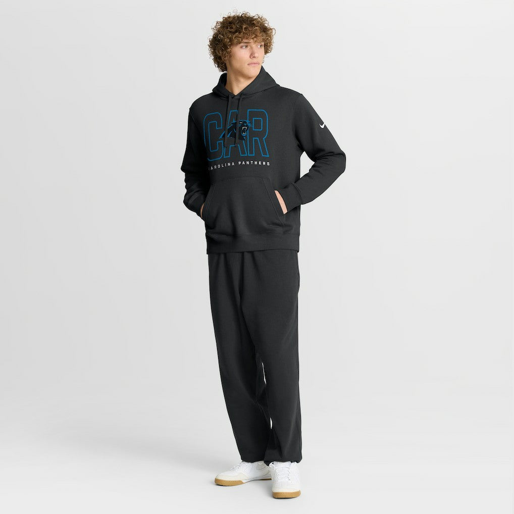 Carolina Panthers Busted Play Club Fleece Pullover Hoodie - Black | Nike outlet