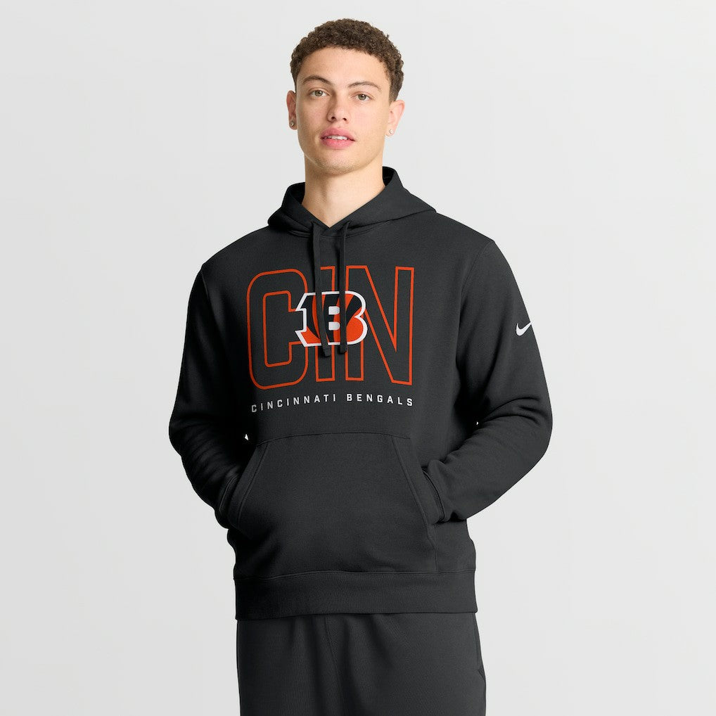 Cincinnati Bengals Busted Play Club Fleece Pullover Hoodie - Black | Nike sale