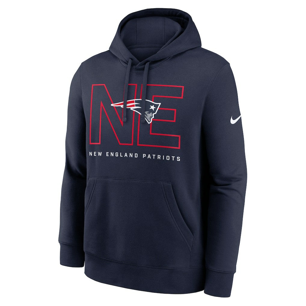 New England Patriots Busted Play Club Fleece Pullover Hoodie - Navy | Nike for sale