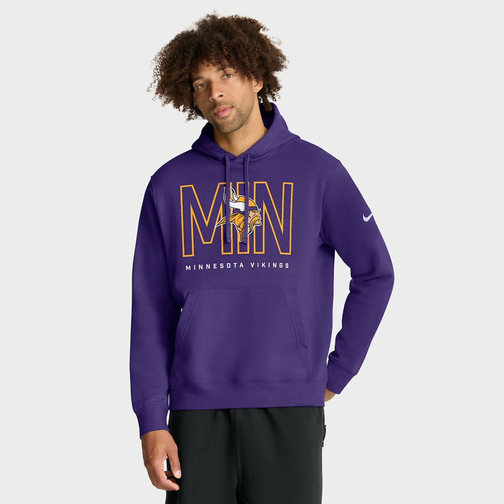 Minnesota Vikings Busted Play Club Fleece Pullover Hoodie - Purple | Nike for sale