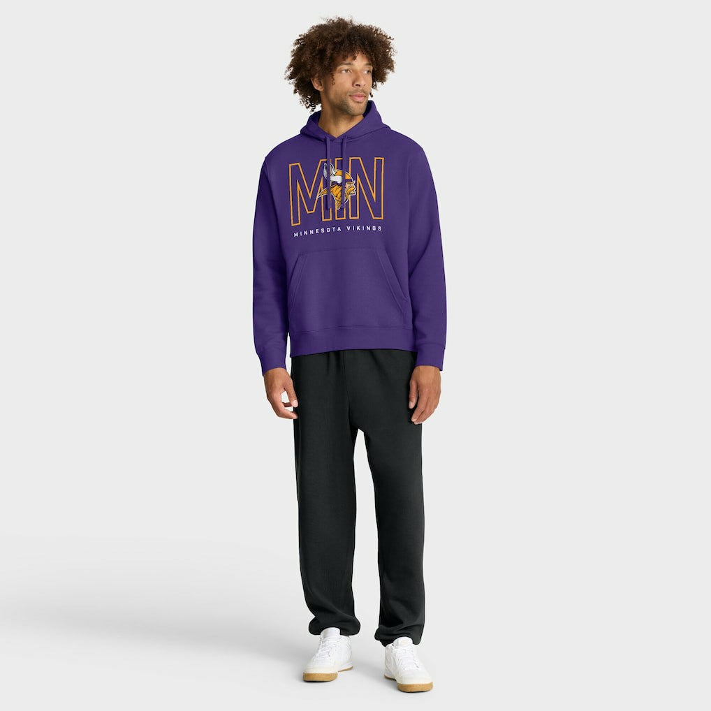Minnesota Vikings Busted Play Club Fleece Pullover Hoodie - Purple | Nike for sale